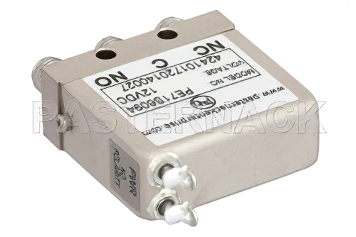 SPDT Electromechanical Relay Failsafe Switch, DC to 26.5 GHz, 20W, 12V, SMA