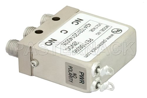 SPDT Electromechanical Relay Failsafe Switch, DC to 26.5 GHz, 20W, 28V, SMA