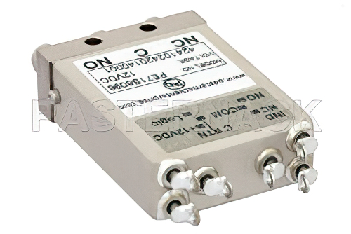 SPDT Electromechanical Relay Failsafe Switch, DC to 26.5 GHz, 20W, 12V, TTL, Diodes, Indicators, SMA