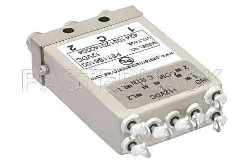 SPDT Electromechanical Relay Latching Switch, DC to 26.5 GHz, 20W, 12V Indicators, TTL, Self Cut Off, Diodes, SMA