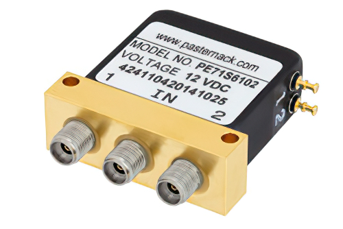 SPDT Electromechanical Relay Failsafe Switch, DC to 40 GHz, 10W, 12V, 2.92mm