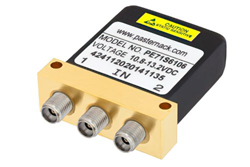 SPDT Electromechanical Relay Latching Switch, DC to 40 GHz, 5W, 12V Self Cut Off, Diodes, 2.92mm