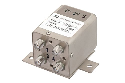 Transfer Electromechanical Relay Latching Switch, DC to 26.5 GHz, 20W, 12V Self Cut Off, Diodes, SMA