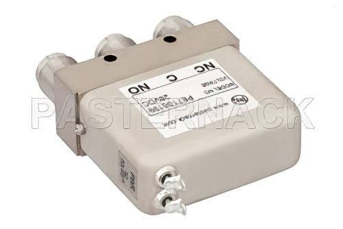 SPDT Electromechanical Relay Failsafe Switch, DC to 10 GHz, 50W, 28V, TNC