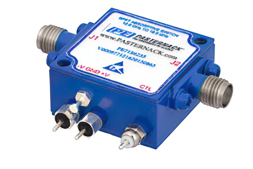 SPST PIN Diode Switch Operating From 12 GHz to 18 GHz Up to +20 dBm and SMA