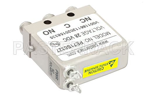 SPDT Electromechanical Relay Failsafe Switch, DC to 18 GHz, 20W, 28V, SMA