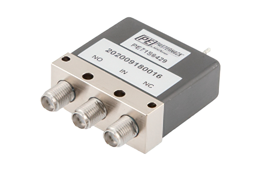 SPDT Failsafe DC to 18 GHz Electro-Mechanical Relay Switch, Upt To 90W, 28V, 2M Lifecycles, SMA