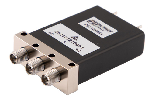 SPDT Electromechanical Relay Failsafe Switch, DC to 40 GHz, up to 10W, 2M Lifecycles, 12V, Indicators, TTL, 2.92mm