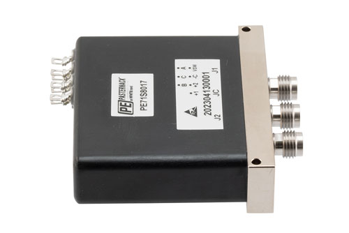 SPDT, Terminated, Electromechanical Relay Latching Switch, DC to 53GHz,  28VDC, Indicators, TTL, Diodes, Solder Terminal, 2.4mm