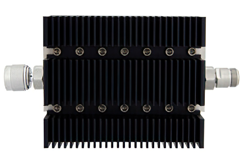 40 dB Fixed Attenuator, N Male To N Female Directional Black Anodized Aluminum Heatsink Body Rated To 100 Watts Up To 6 GHz