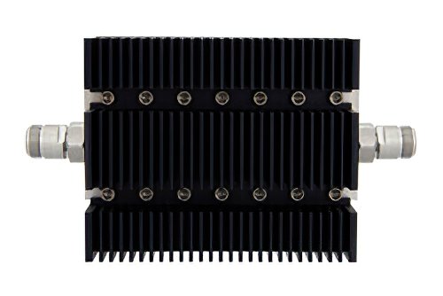 3 dB Fixed Attenuator, N Female To N Female Directional Black Anodized Aluminum Heatsink Body Rated To 100 Watts Up To 6 GHz