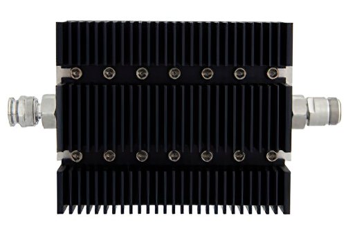3 dB Fixed Attenuator, TNC Male To N Female Directional Black Anodized Aluminum Heatsink Body Rated To 100 Watts Up To 6 GHz