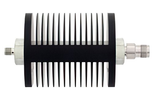 3 dB Fixed Attenuator, SMA Female to TNC Female Black Anodized Aluminum Heatsink Body Rated to 25 Watts Up to 18 GHz