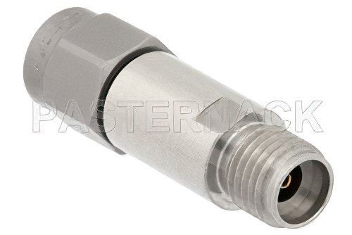 0 dB Fixed Attenuator, 2.92mm Male to 2.92mm Female Passivated Stainless Steel Body Rated to 2 Watts Up to 40 GHz