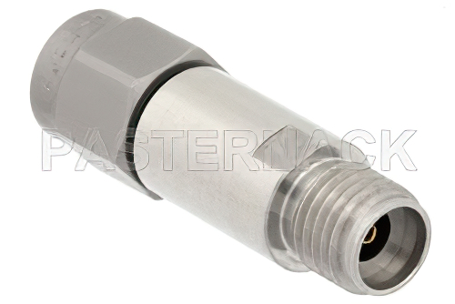 4 dB Fixed Attenuator, 2.92mm Male to 2.92mm Female Passivated Stainless Steel Body Rated to 2 Watts Up to 40 GHz