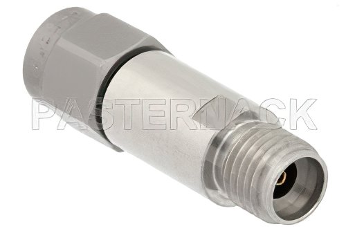 9 dB Fixed Attenuator, 2.92mm Male to 2.92mm Female Passivated Stainless Steel Body Rated to 2 Watts Up to 40 GHz