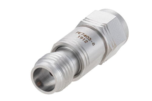 8 dB Fixed Attenuator, 1.85mm Male to 1.85mm Female Passivated Stainless Steel Body Rated to 1 Watt Up to 65 GHz