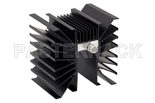 20 dB Fixed Attenuator, TNC Female To TNC Male Directional Black Aluminum Heatsink Body Rated To 300 Watts Up To 3 GHz