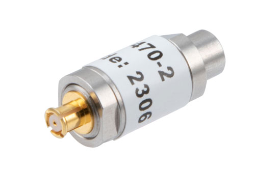 2 dB Fixed Attenuator SMP Male to SMP Female Stainless Steel Body Rated to 1 Watt Up to 18 GHz