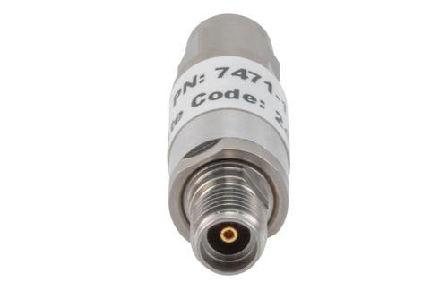 1 dB Fixed Attenuator, 3.5mm Male to 3.5mm Female Aluminum Body Rated to 2 Watts Up to 26.5 GHz
