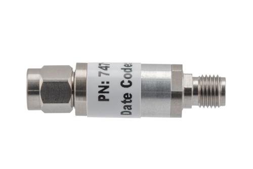 2 dB Fixed Attenuator, 3.5mm Male to 3.5mm Female Aluminum Body Rated to 2 Watts Up to 26.5 GHz