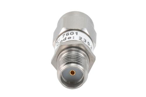 1dB RF fixed attenuator 2W, DC to 3GHz, SMA male to female, Stainless Steel