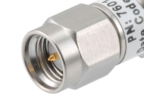 1dB RF fixed attenuator 2W, DC to 3GHz, SMA male to female, Stainless Steel