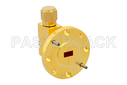 Zero Biased Q Band Waveguide Detector, WR-22, Negative Video Out, 33 GHz to 50 GHz, UG-383/U Round Cover Flange