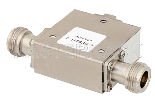 Isolator With 18 dB Isolation From 2 GHz to 4 GHz, 10 Watts And N Female