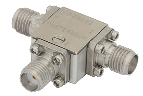 Circulator With 18 dB Isolation From 7 GHz to 12.4 GHz, 10 Watts And SMA Female