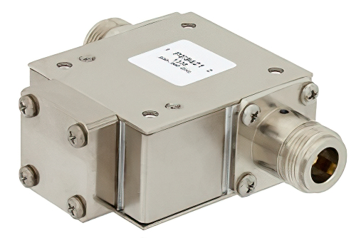 High Power Isolator With 18 dB Isolation From 698 MHz to 960 MHz, 1000 Watts And N Female