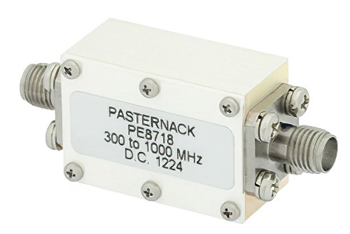 5 Section Highpass Filter With SMA Female Connectors Operating From 300 MHz to 1,000 MHz