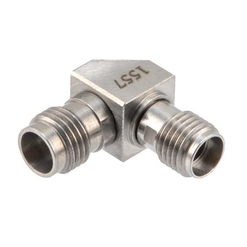 3.5mm Female to 2.4mm Female Miter Right Angle Adapter, DC to 34.5 GHz
