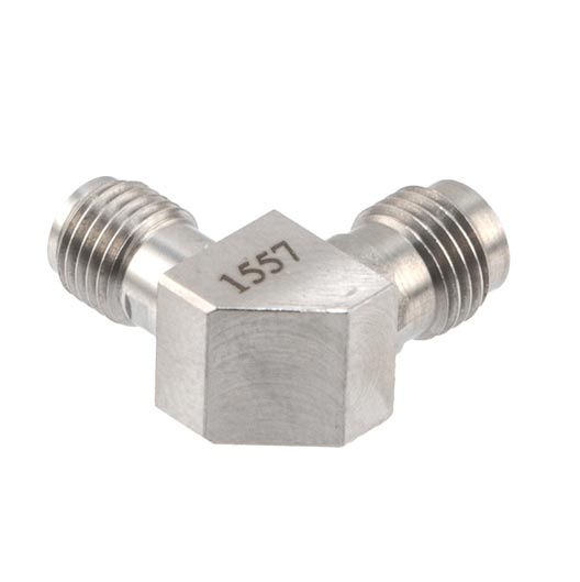 3.5mm Female to 2.4mm Female Miter Right Angle Adapter, DC to 34.5 GHz