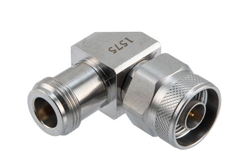 N Male to N Female Miter Right Angle Adapter, DC to 18 GHz