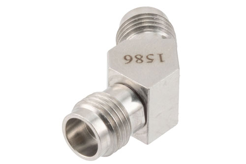 RF Adapter, 45 Degree Angle 1.85mm Female to 1.85mm Female 67GHz VSWR 1.35