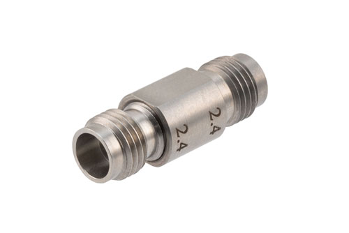 2.4mm Female to 2.4mm Female Adapter, Stainless Steel, Engineering Grade