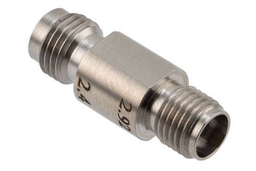 2.92mm Female to 2.4mm Female Adapter, Stainless Steel, Engineering Grade