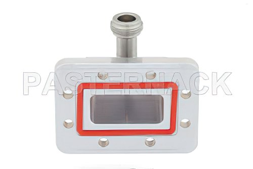 WR-137 CPR-137G Grooved Flange to N Female Waveguide to Coax Adapter Operating from 5.85 GHz to 8.2 GHz