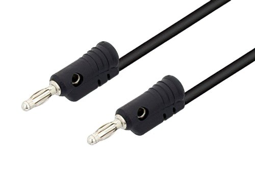 Banana Plug to Banana Plug Cable 18 Inch Length Using Black Wire