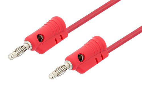 Banana Plug to Banana Plug Cable 48 Inch Length Using Red Wire