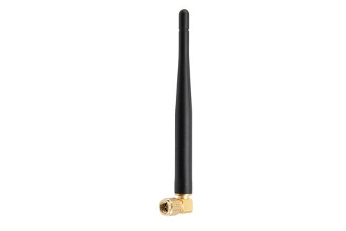 2.4 GHz to 5.85 GHz Dual Band Antenna, Monopole, 90-degree angle, SMA Male Connector, 2.1 and 5.47 dBi Gain