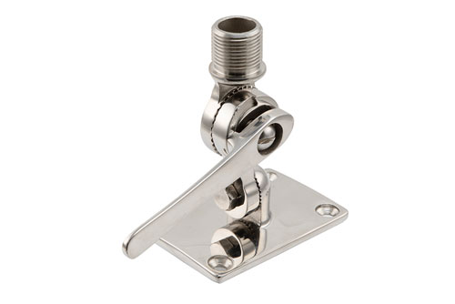 Dual Swivel Rachet Style Marine Antenna Mount, Anti Corrosion Stainless 