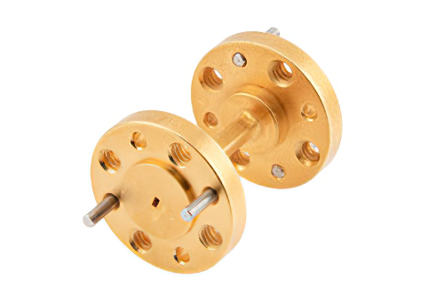 WR-5 Straight Waveguide Section 1 Inch Length, UG-387/U-Mod Round Cover Flange from 140 GHz to 220 GHz