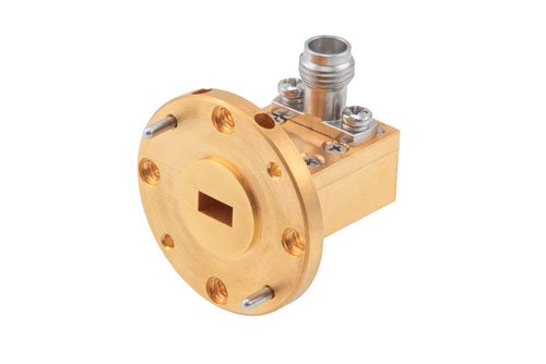 WR-22 UG-383/U Round Cover Flange to 2.4mm Female Waveguide to Coax Adapter Operating from 33 GHz to 50 GHz
