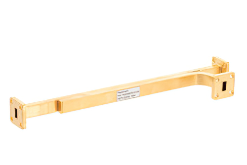 WR-28 Waveguide 20 dB Broadwall Coupler, UG-599/U Square Cover Flange, E-Plane Coupled Port, 26.5 GHz to 40 GHz, Brass Copper