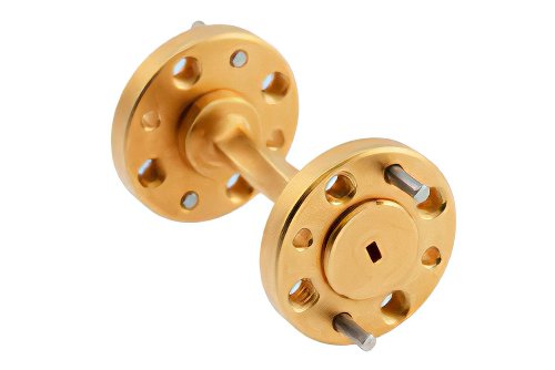 WR-8 90 Degree Right-hand Waveguide Twist with a UG-387/U-Mod Flange Operating from 90 GHz to 140 GHz