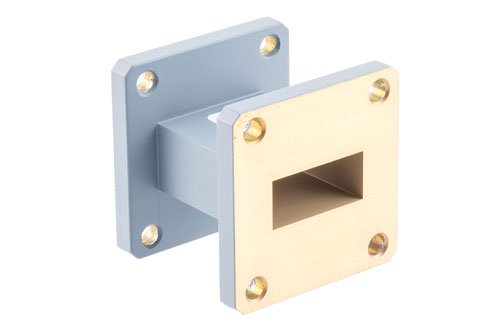 WR-90 Straight Waveguide Section 1.5 Inch Length, UG-39/U Flange from 8.2  GHz to 12.5 GHz in Aluminum