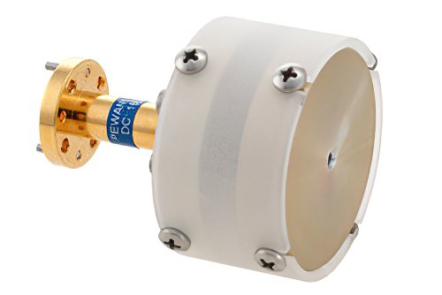 WR-15 Waveguide Omni-directional Antenna Operating from 58 GHz to 62 GHz with a Nominal 3.5 dBi Gain with UG-385/U Round Cover Flange