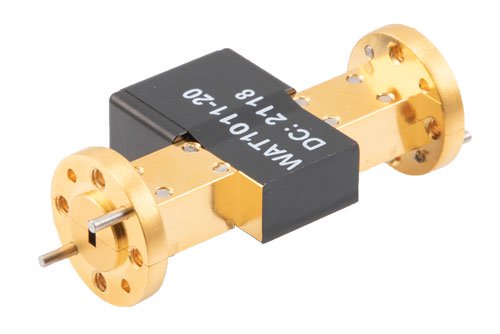 WR-12 Waveguide Fixed Attenuator, 20 dB, from 60 GHz to 90 GHz, UG-387/U Round Cover Flange, 1W Power